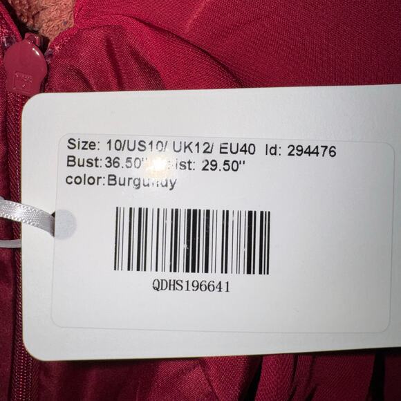 JJ’s House Chiffon Asymmetrical Ruffle Cocktail Dress NWT Size 10 Wedding Guest - Picture 6 of 6